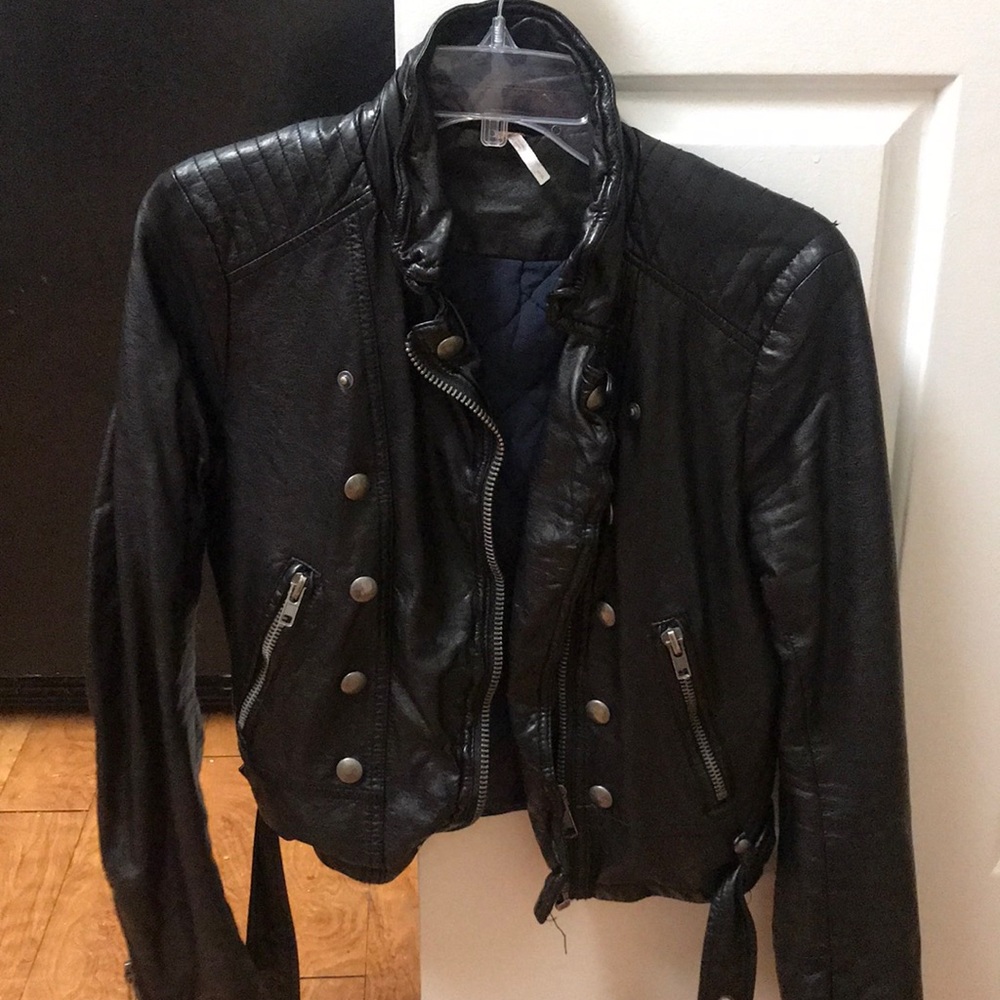 Free people leather jacket